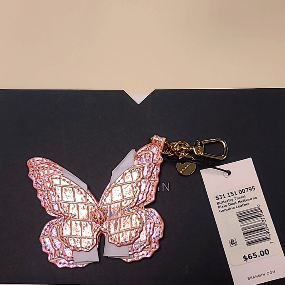 NWT Brahmin Pixie Dust Butterfly Tassel